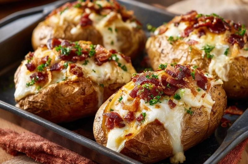 Beladene Ofenkartoffeln