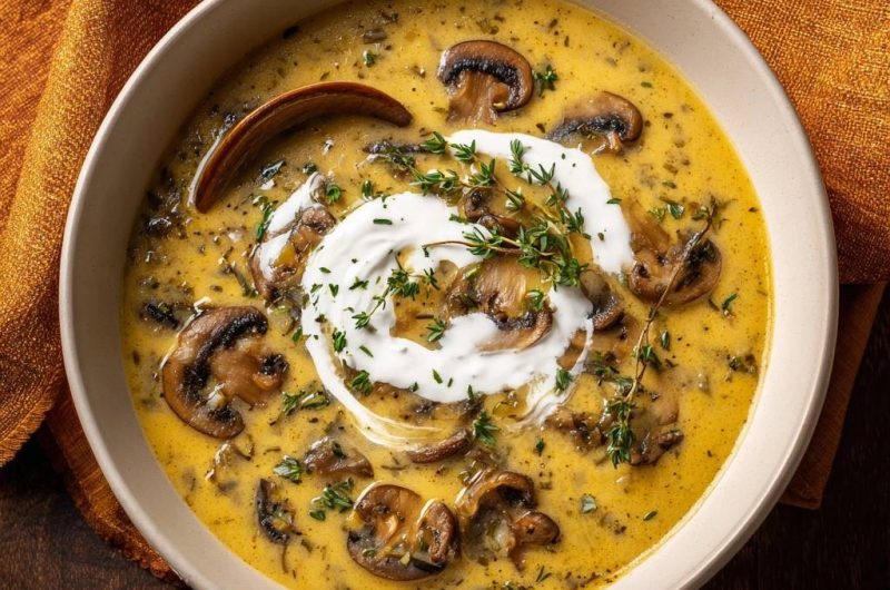 Cremige Kürbis-Pilz-Suppe (Nie wieder matschige Pilze!)