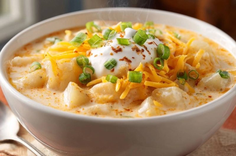 Cremige Kartoffelsuppe mit Cheddar