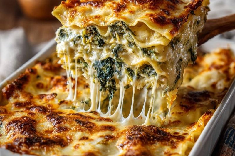 Cremige Spinat-Lasagne