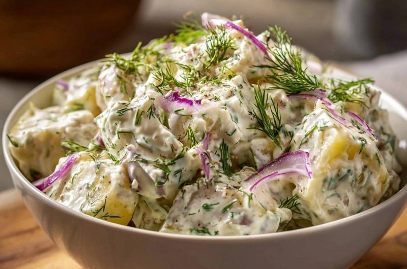 Cremiger Kartoffelsalat mit Dill