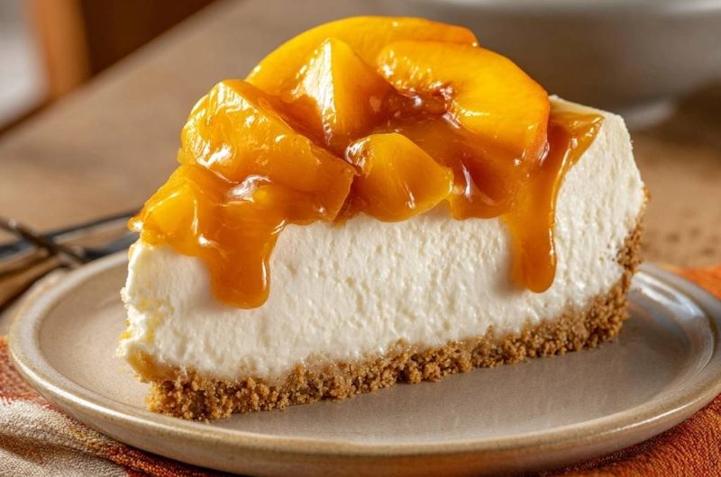 Cremiger Pfirsich-Cheesecake (Keine wässrige Soße mehr)