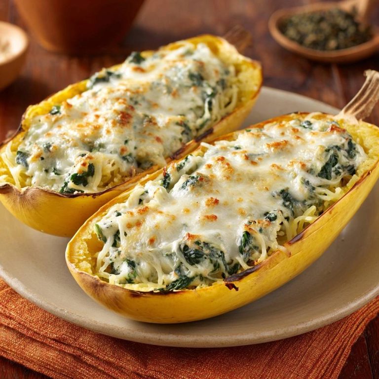 Cremiger Spinat-Spaghettikürbis: Nie wieder matschig!