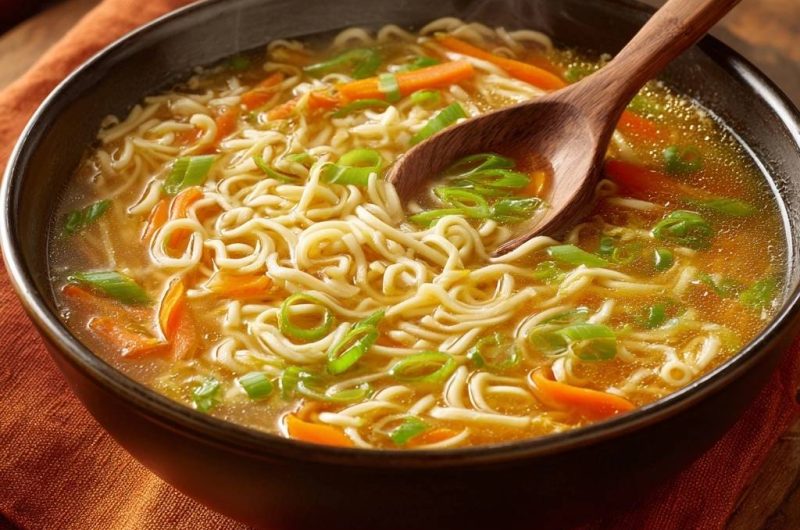 Dampfende Gemüse-Ramen-Suppe