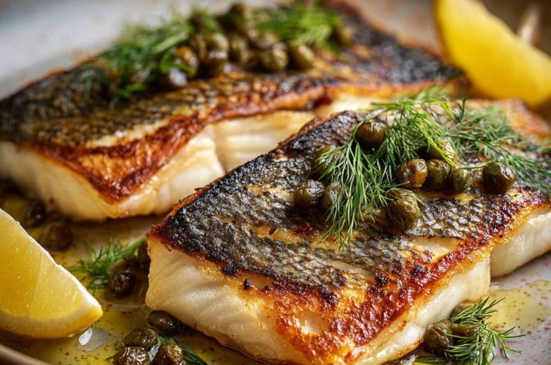 Gebratenes Zanderfilet mit Kapernbutter