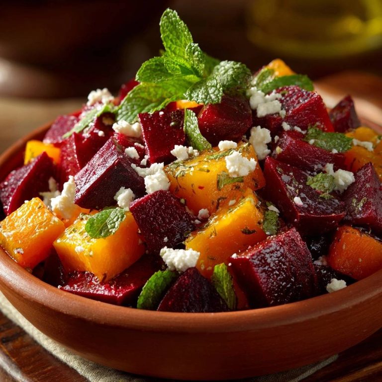 Gerösteter Rüben-Kürbis-Salat mit Feta – Nie wieder matschig!