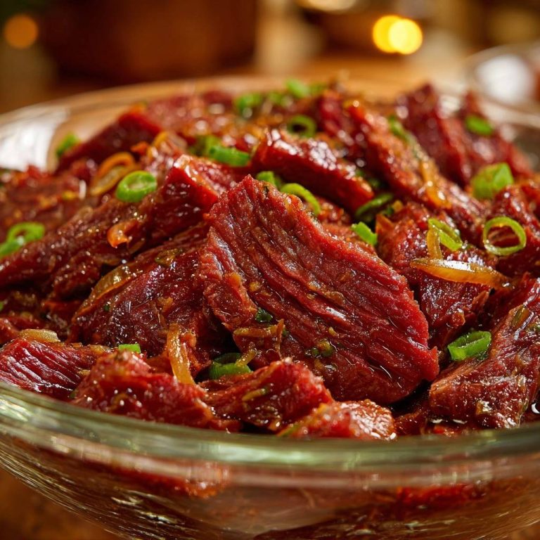 Glasiertes Rindfleisch mit Orange & Frühlingszwiebeln