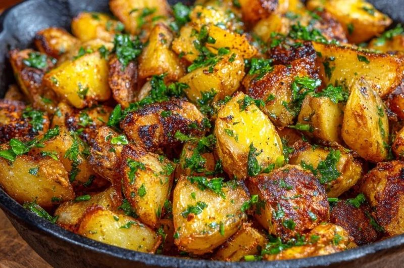 Goldbraune Pfannenkartoffeln