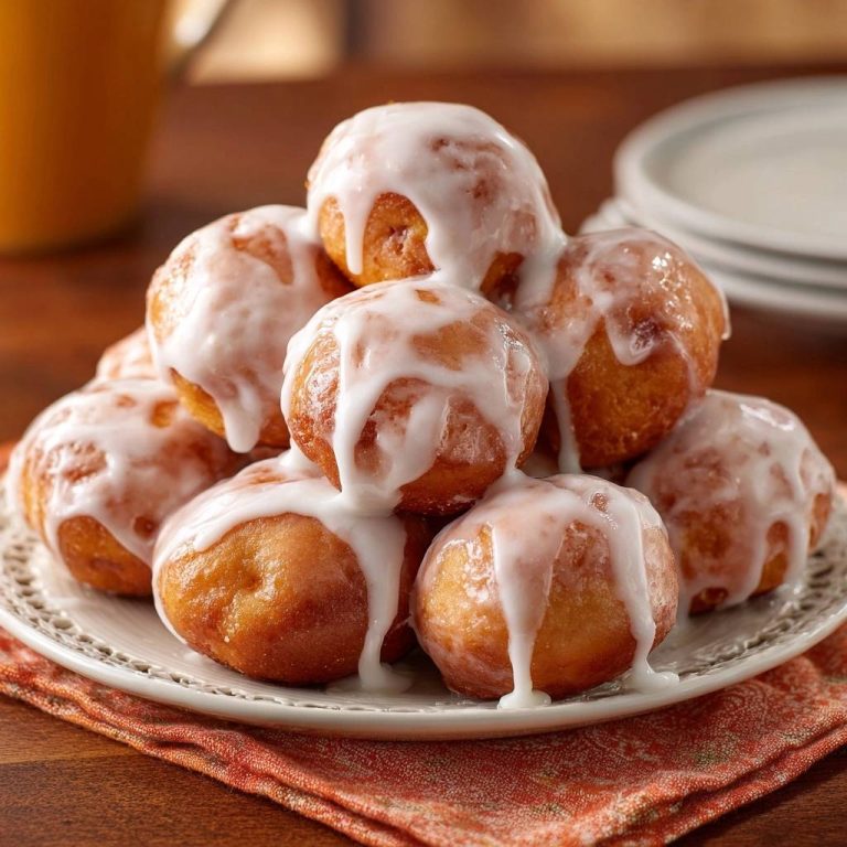 Goldene Quarkbällchen mit dicker Zuckerglasur: Das Rezept