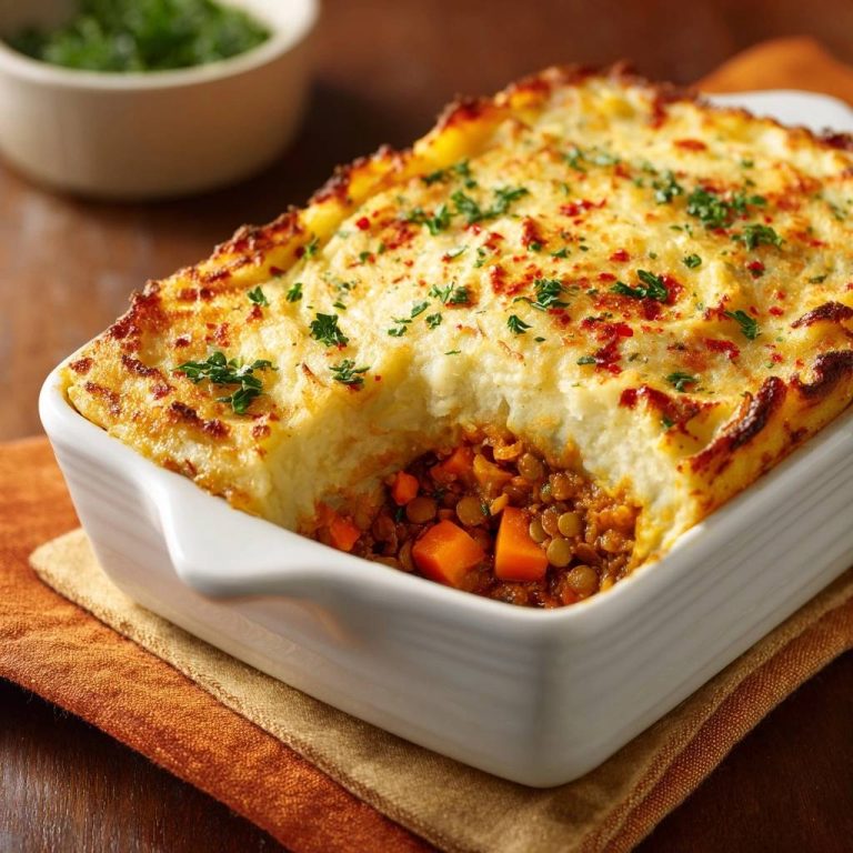 Herzhafter Linseneintopf mit Kartoffelkruste: Das Rezept