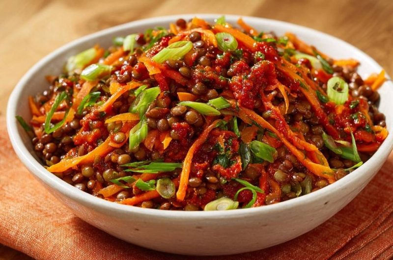 Knackiger Linsensalat mit Karotten