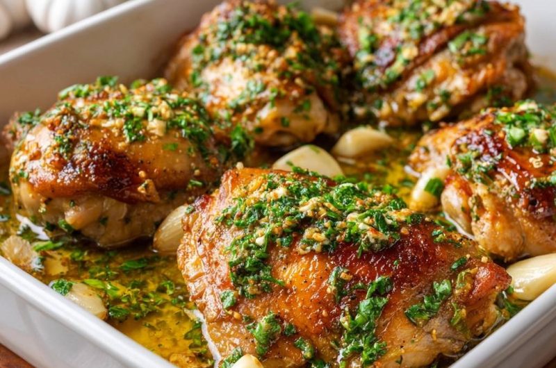 Knoblauch-Kräuter-Hähnchen aus dem Ofen