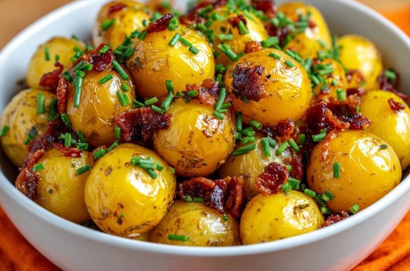 Knusprige Babykartoffeln mit Speck und Schnittlauch (Nie wieder matschig!)