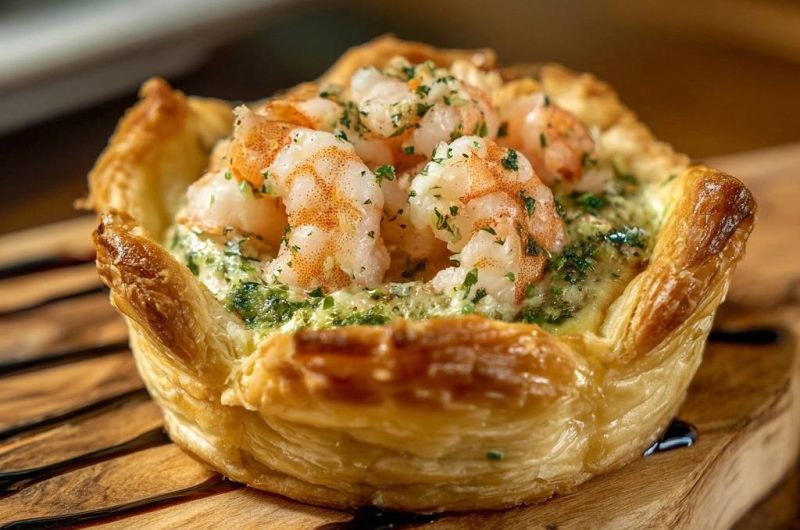 Knusprige Garnelen-Blätterteig-Törtchen (Der Anti-Matsche-Boden)