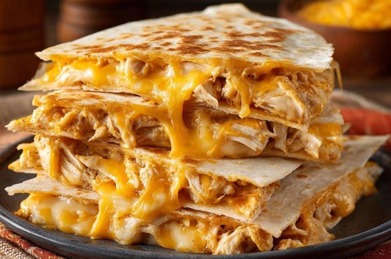 Knusprige Hähnchen-Quesadillas
