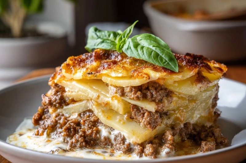 Knusprige Kartoffel-Hack-Lasagne