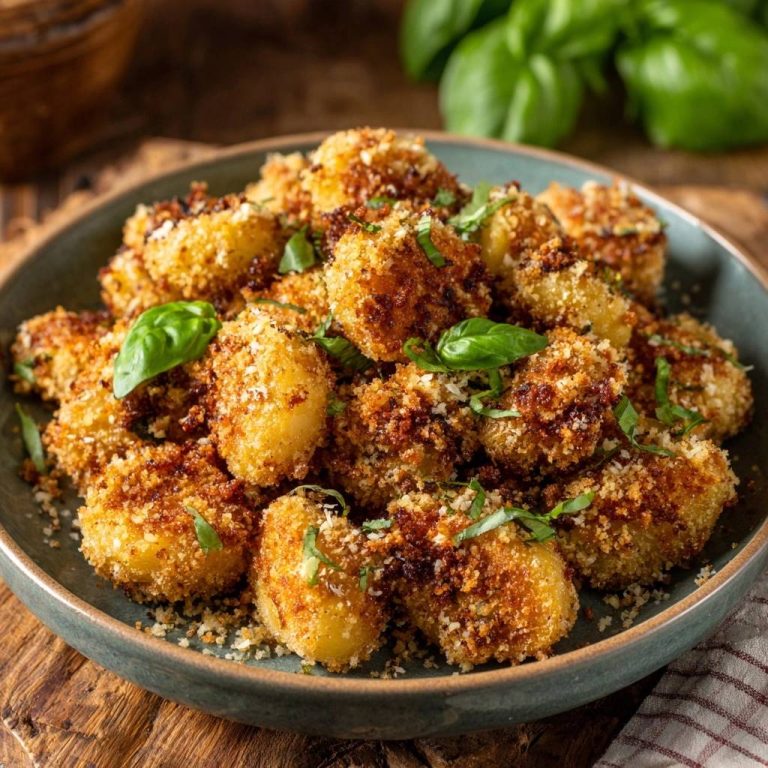 Knusprige Kartoffelbällchen mit Basilikum (Nie wieder aufplatzende Bällchen!)