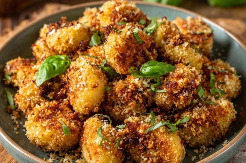 Knusprige Kartoffelbällchen mit Basilikum (Nie wieder aufplatzende Bällchen!)