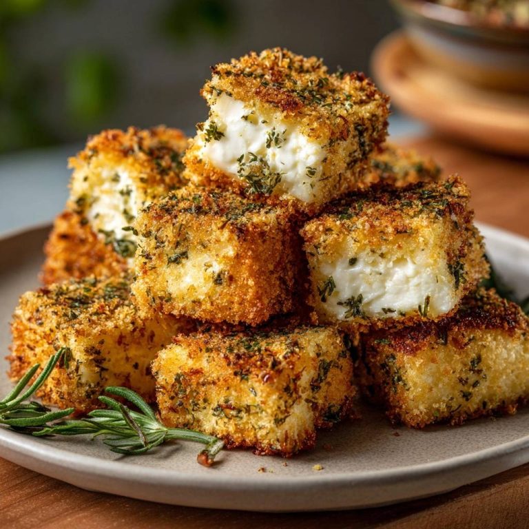 Knusprige Kräuter-Käsewürfel: Rezept ohne Auslaufen