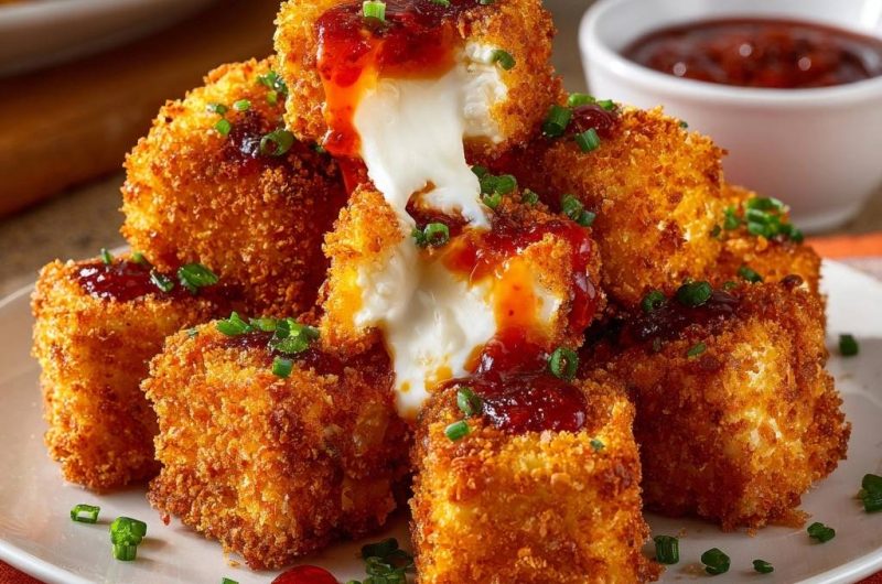 Knusprige Mozzarella-Würfel mit Sauce