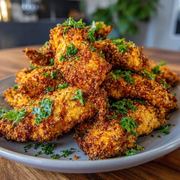 Knusprige Paprika-Hähnchenstreifen (Nie wieder matschige Panade!)