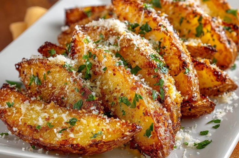 Knusprige Parmesan-Kartoffelwedges