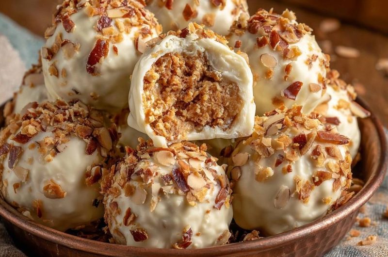 Mandel-White-Chocolate-Trüffel (Nie wieder bröckelnde Kugeln!)