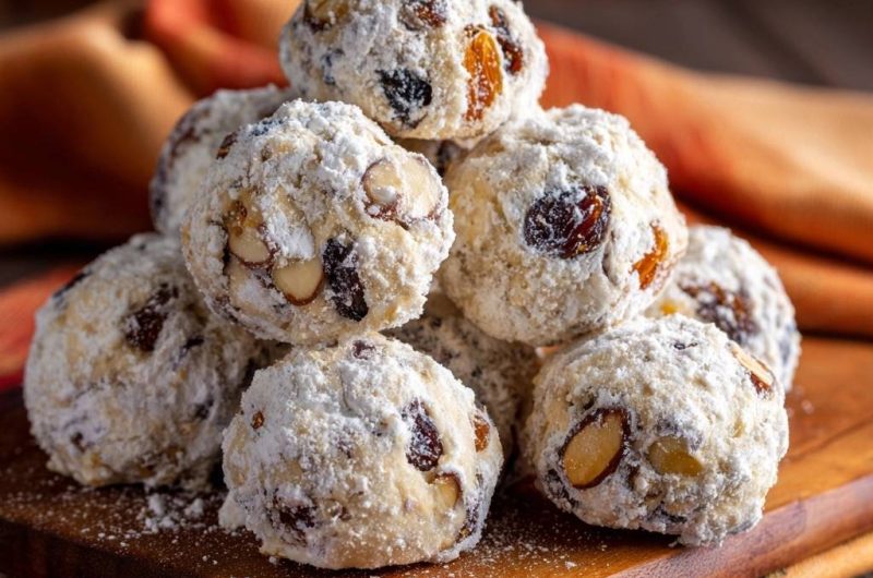 Mandeln-Rosinen-Schneebällchen (Nie wieder bröselnde Kugeln!)