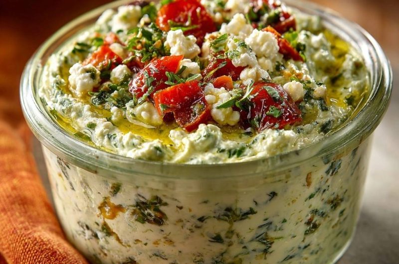 Mediterraner Feta-Kräuter-Dip