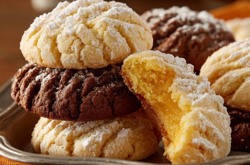 Puderzuckrige Zitronen-Schoko-Sandwich-Kekse