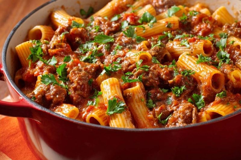Rigatoni Bolognese (Keine wässrige Soße mehr)