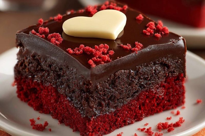 Saftige Red Velvet Schokoschnitten
