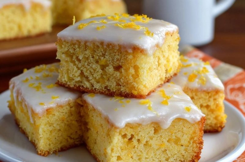 Saftiger Zitronen-Gusskuchen