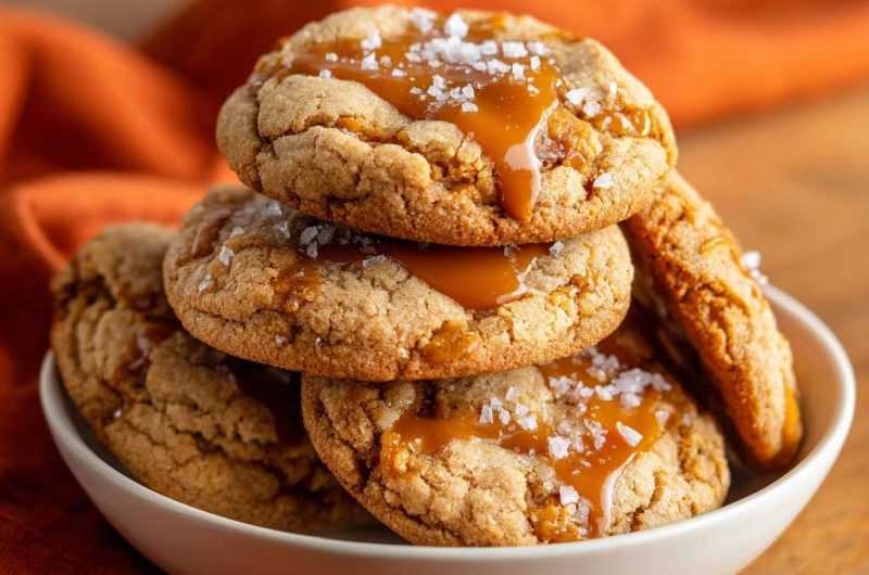 Salzkaramell-Cookies (Nie wieder flache Cookies!)