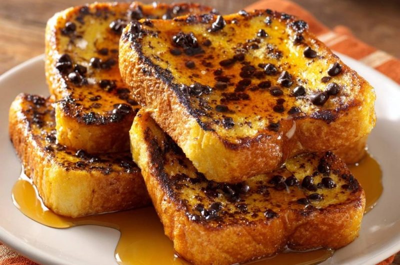 Schokoladen-French-Toast mit Ahornsirup