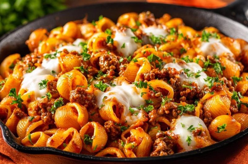 Conchiglie-Hack-Auflauf