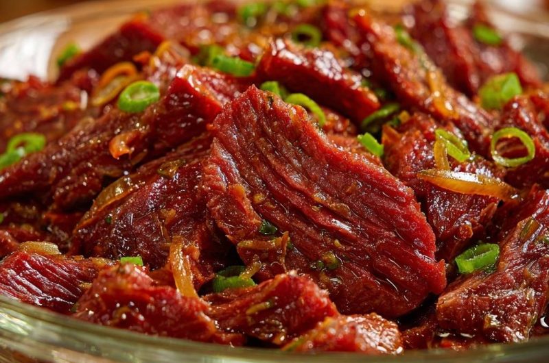 Glasiertes Rindfleisch