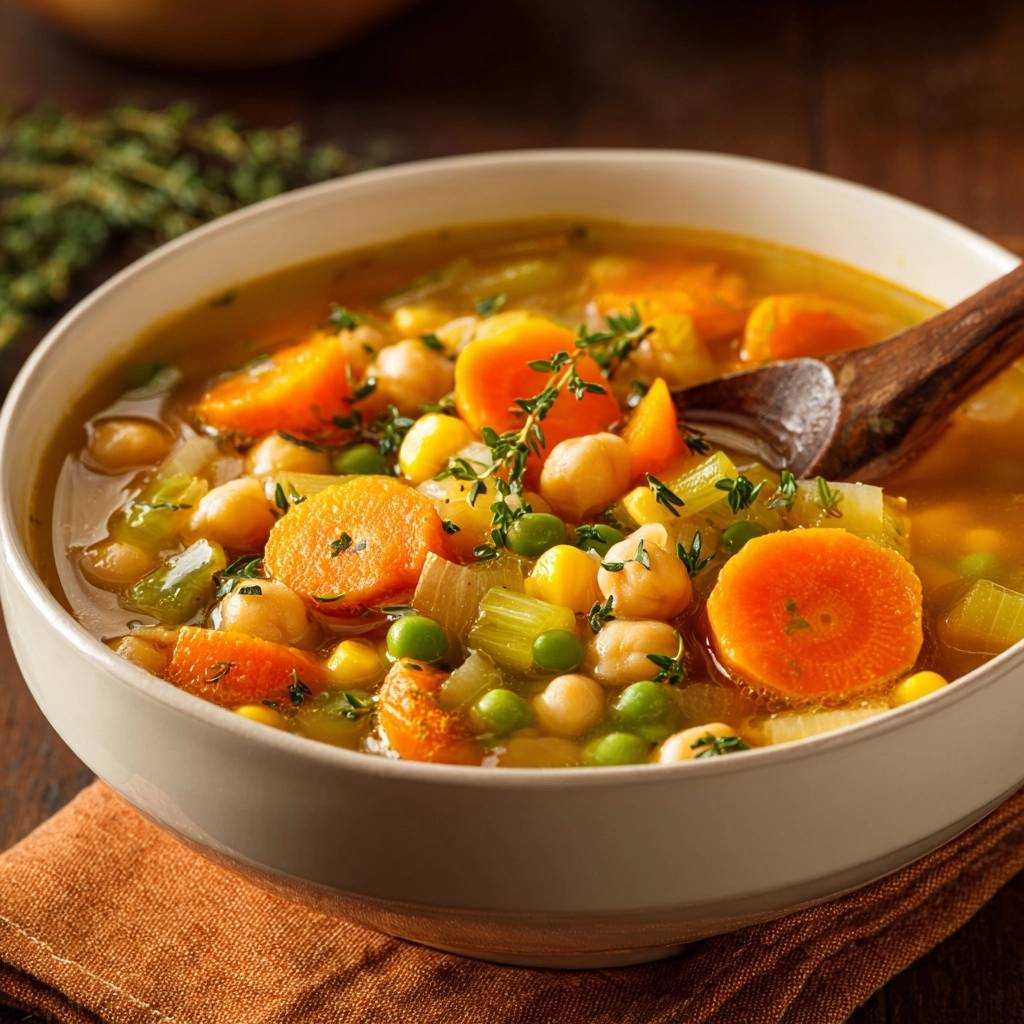 Herzhafter Gemüseeintopf mit Kichererbsen