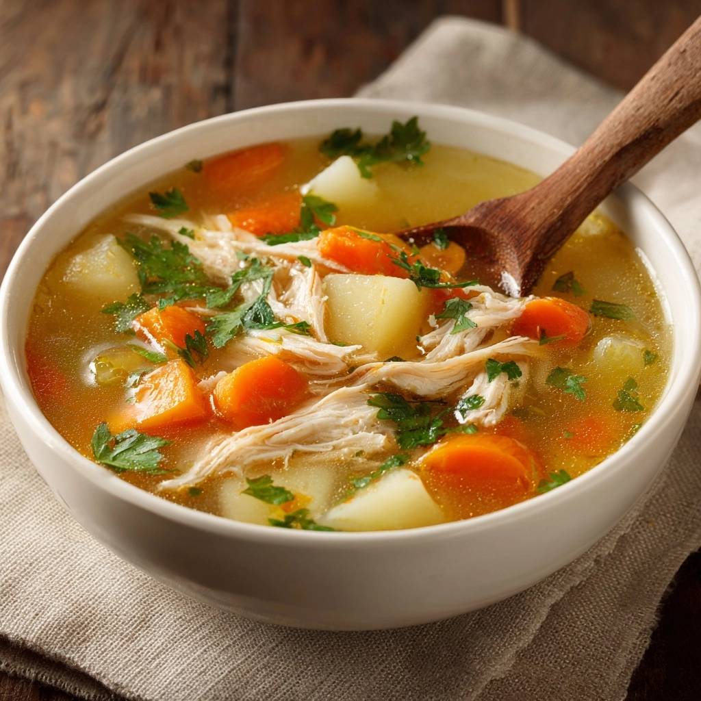 Herzhafter Hühnereintopf mit Wurzelgemüse