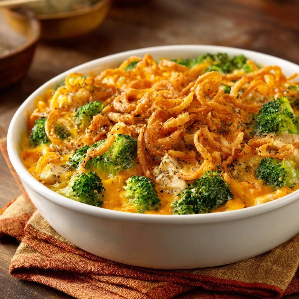 Cremiger Brokkoli-Hähnchen-Auflauf