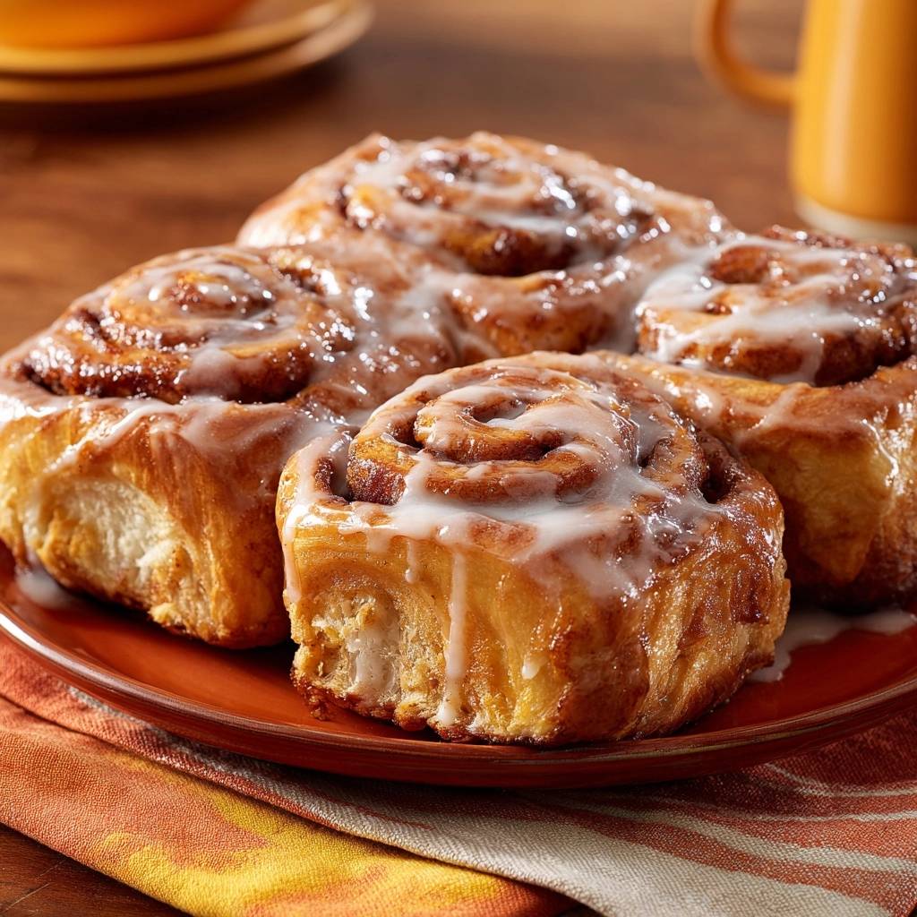 Fluffige Zimtschnecken mit Glasur