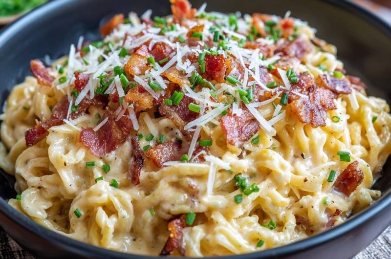 Cremige Pasta Carbonara Style