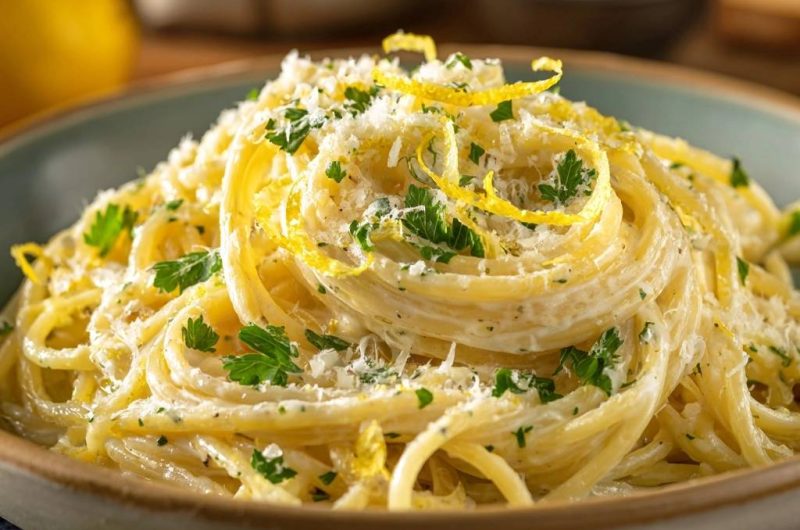 Cremige Zitronen-Linguine