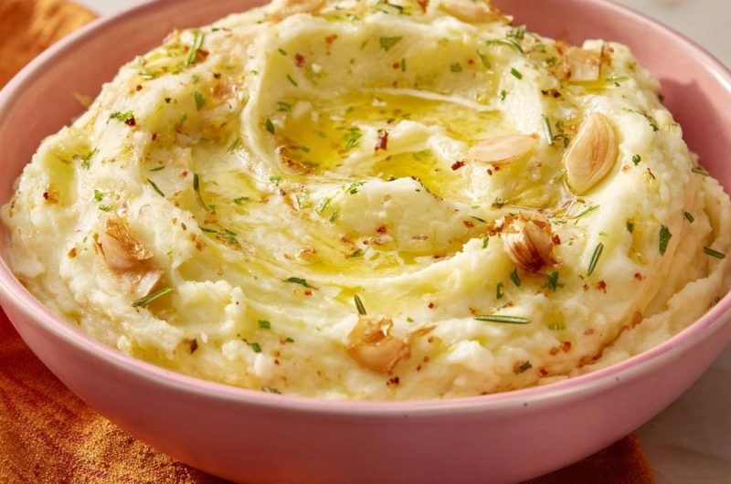 Cremiges Knoblauch-Rosmarin-Kartoffelpüree