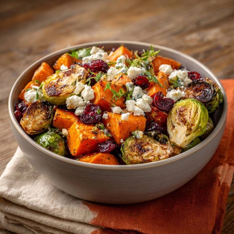 Gerösteter Rosenkohl mit Süßkartoffeln: Knusprig & Vegan