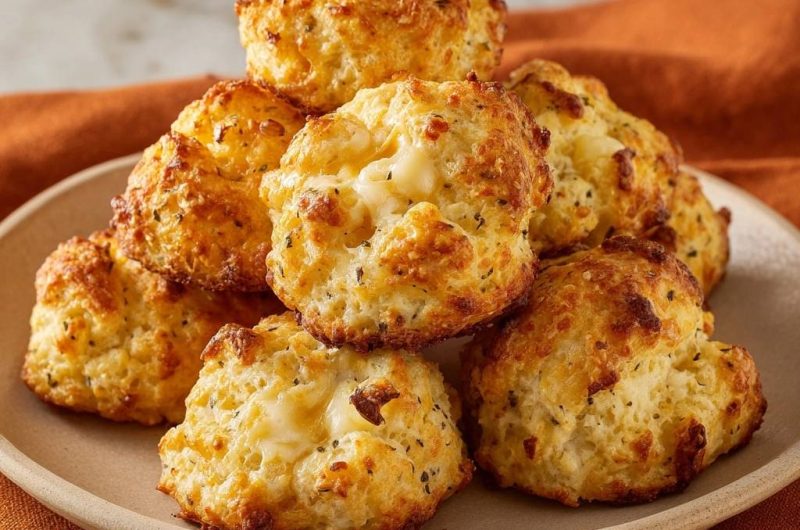 Goldbraune Cheddar-Knoblauch-Biscuits