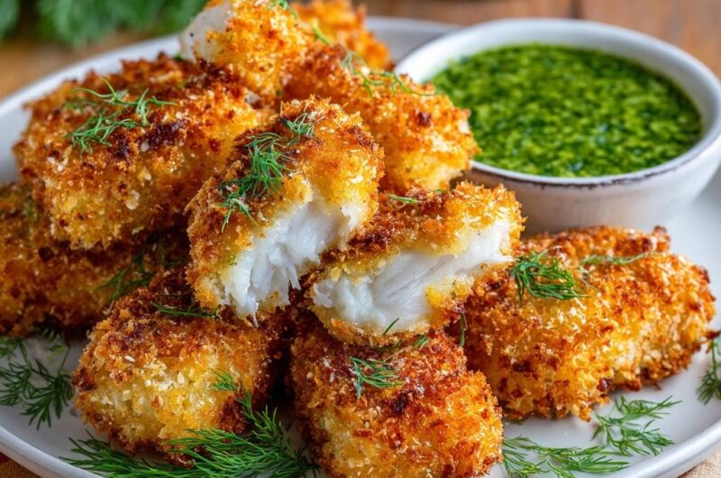 Goldbraune Knusper-Fischhappen