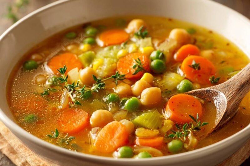 Herzhafter Gemüseeintopf mit Kichererbsen