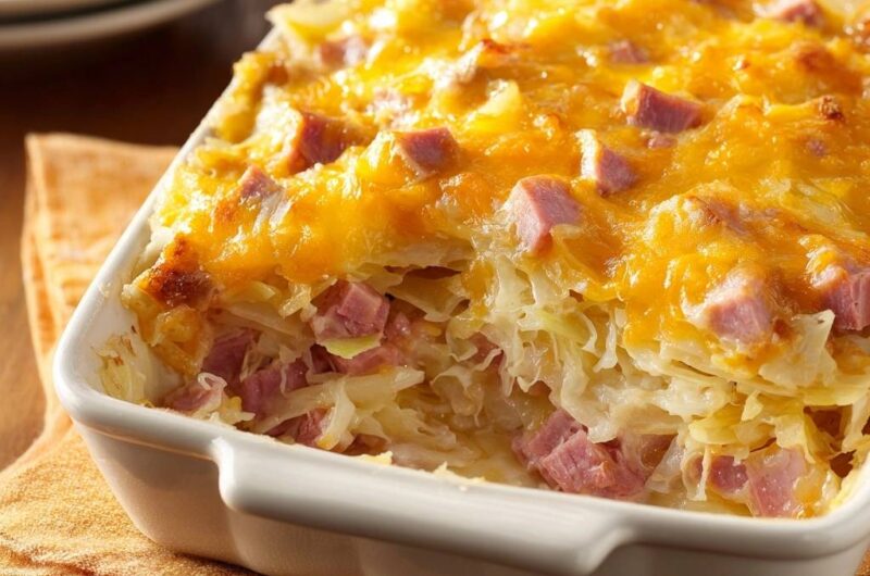 Herzhafter Kohl-Schinken-Auflauf
