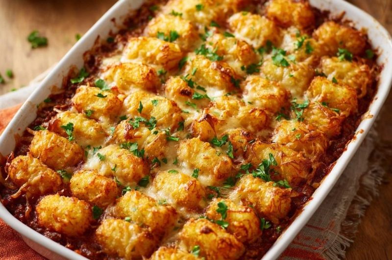 Herzhafter Tater-Tot-Auflauf
